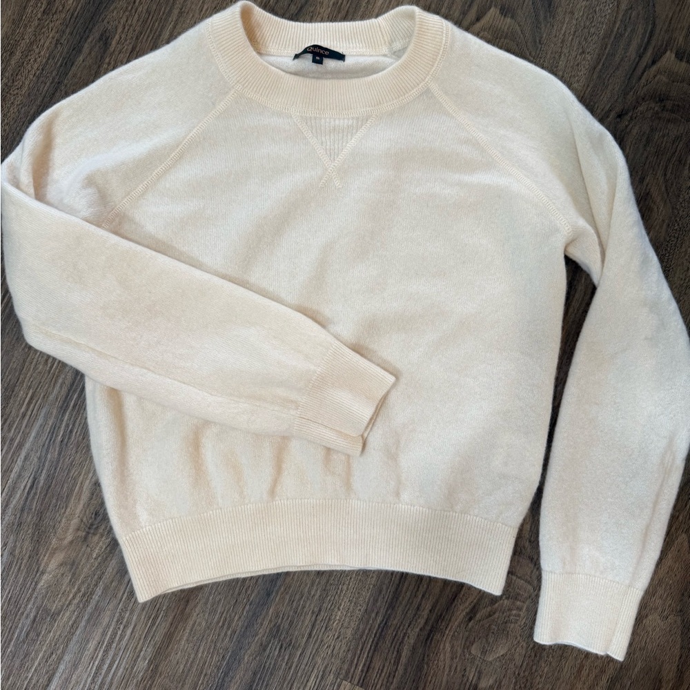 Quince Cream Crewneck Sweater - S